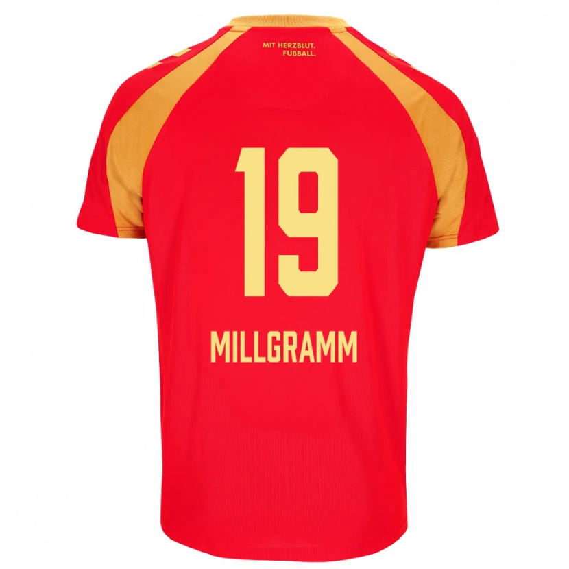 Danxen Herren Albert Millgramm #19 Rot Orange Schwarz Auswärtstrikot Trikot 2026/27 T-Shirt Schweiz
