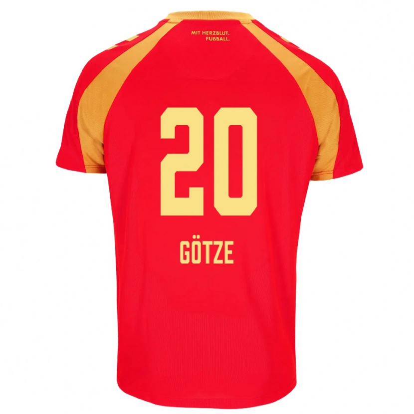 Danxen Herren Felix Götze #20 Rot Orange Schwarz Auswärtstrikot Trikot 2026/27 T-Shirt Schweiz