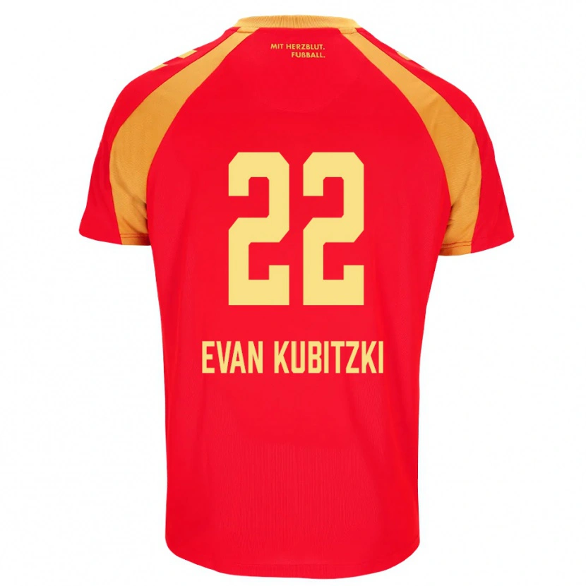 Danxen Herren Jaden Evan Kubitzki #22 Rot Orange Schwarz Auswärtstrikot Trikot 2026/27 T-Shirt Schweiz