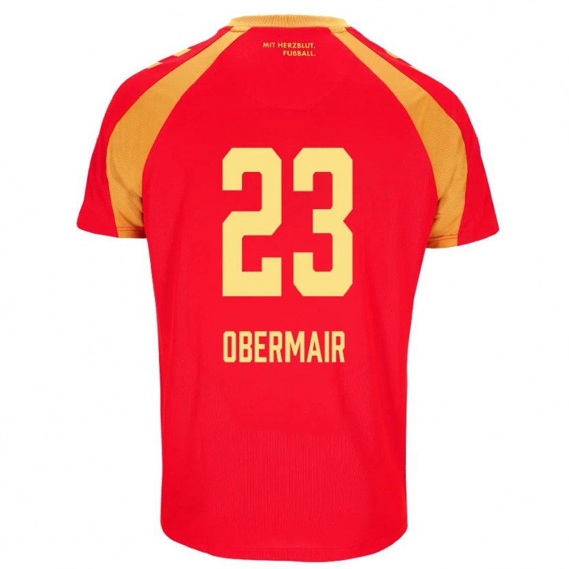 Danxen Herren Raphael Obermair #23 Rot Orange Schwarz Auswärtstrikot Trikot 2026/27 T-Shirt Schweiz