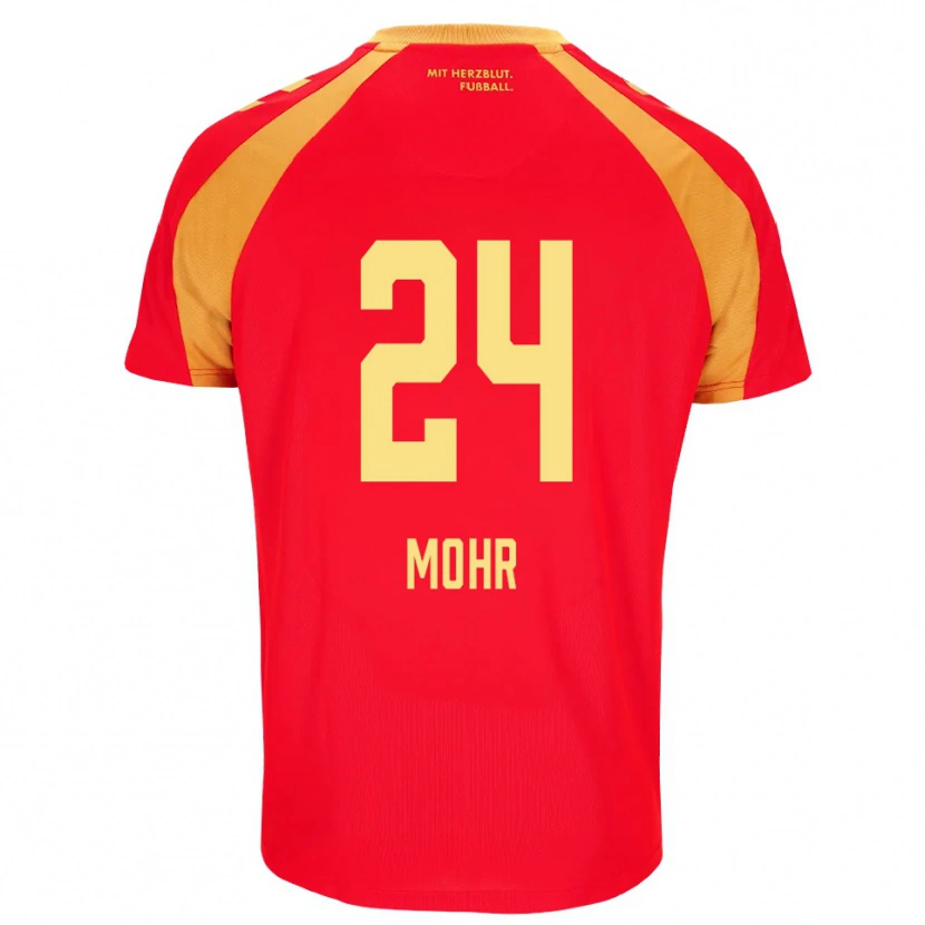 Danxen Herren Niklas Mohr #24 Rot Orange Schwarz Auswärtstrikot Trikot 2026/27 T-Shirt Schweiz
