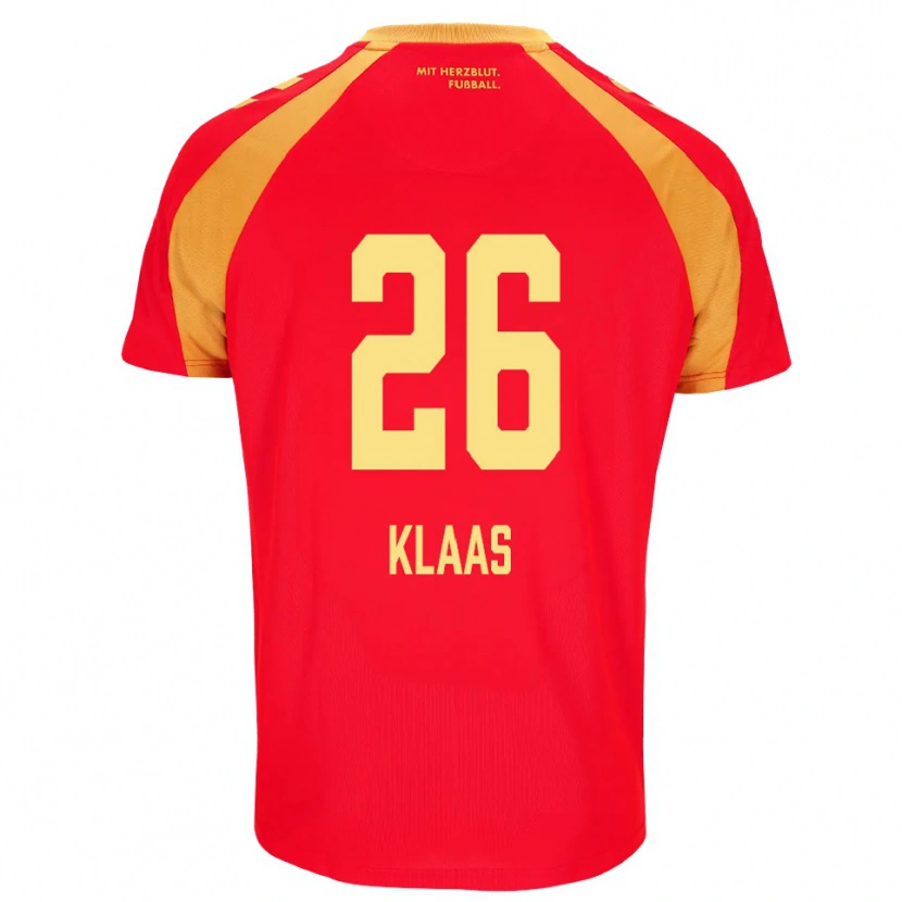 Danxen Herren Sebastian Klaas #26 Rot Orange Schwarz Auswärtstrikot Trikot 2026/27 T-Shirt Schweiz