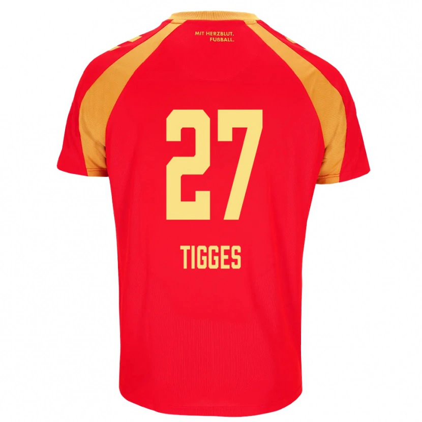 Danxen Herren Steffen Tigges #27 Rot Orange Schwarz Auswärtstrikot Trikot 2026/27 T-Shirt Schweiz