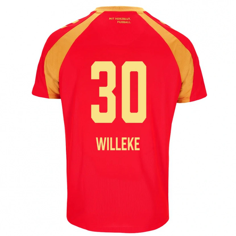 Danxen Herren Nico Willeke #30 Rot Orange Schwarz Auswärtstrikot Trikot 2026/27 T-Shirt Schweiz