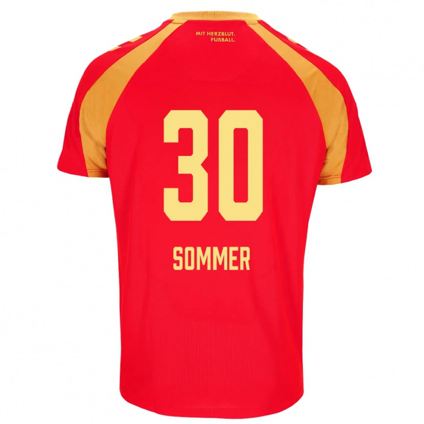 Danxen Herren Konstantin Sommer #30 Rot Orange Schwarz Auswärtstrikot Trikot 2026/27 T-Shirt Schweiz