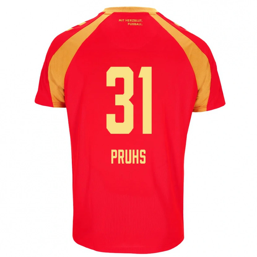 Danxen Herren Florian Pruhs #31 Rot Orange Schwarz Auswärtstrikot Trikot 2026/27 T-Shirt Schweiz