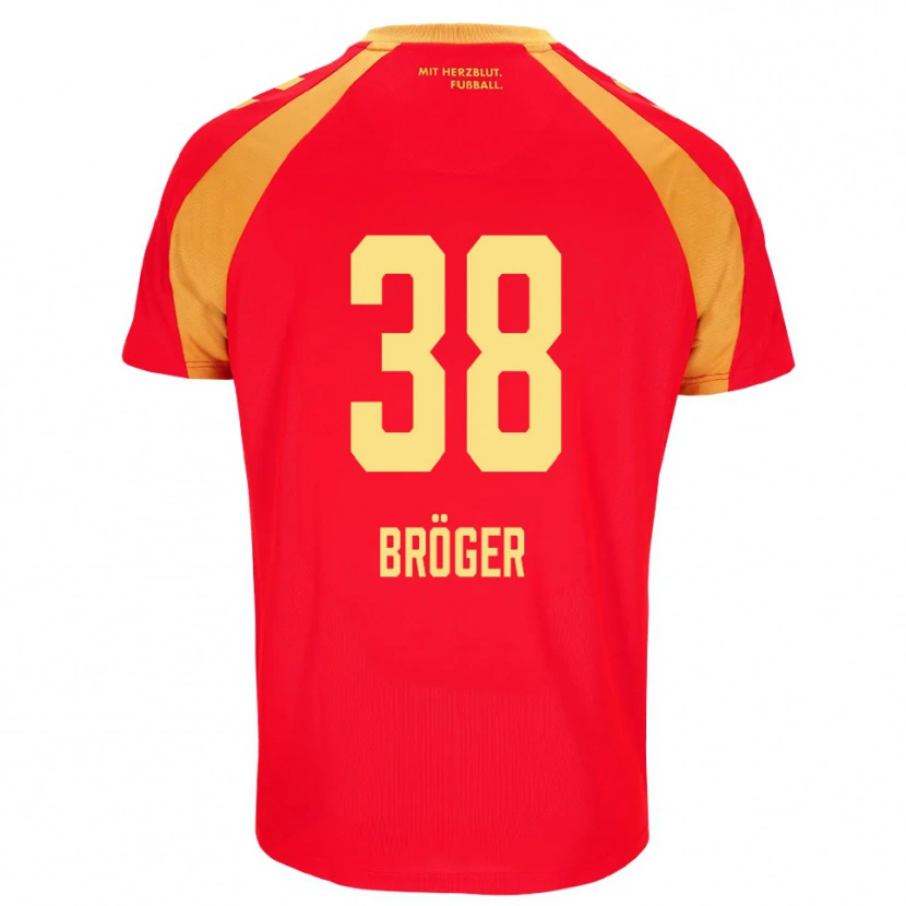 Danxen Herren Bennit Bröger #38 Rot Orange Schwarz Auswärtstrikot Trikot 2026/27 T-Shirt Schweiz