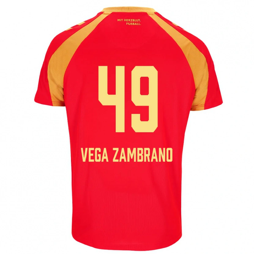 Danxen Herren Joel Vega Zambrano #49 Rot Orange Schwarz Auswärtstrikot Trikot 2026/27 T-Shirt Schweiz