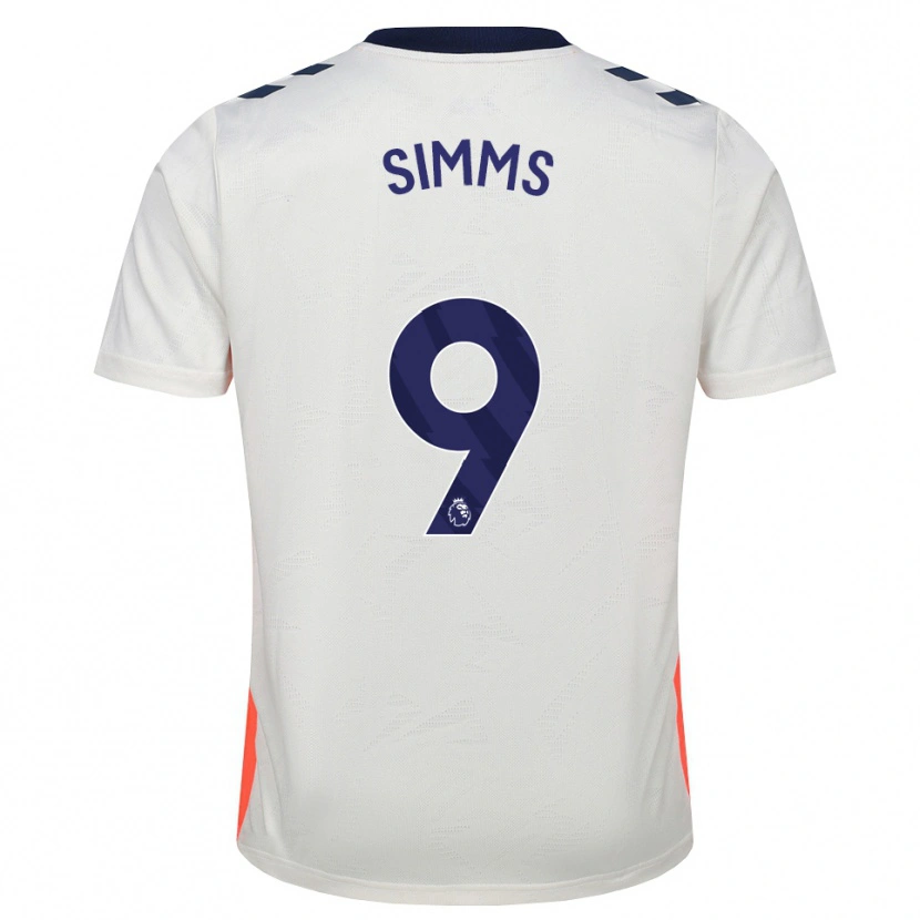 Danxen Herren Ellis Simms #9 Weiß Orange Königsblau Auswärtstrikot Trikot 2026/27 T-Shirt Schweiz