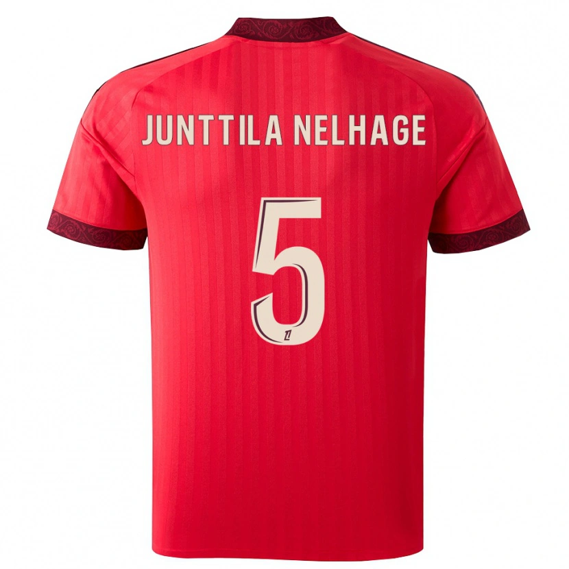 Danxen Herren Elma Junttila Nelhage #5 Burgund Rot Weiß Auswärtstrikot Trikot 2026/27 T-Shirt Schweiz
