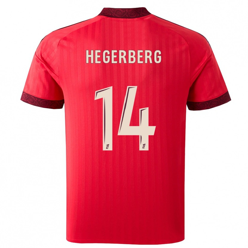 Danxen Herren Ada Hegerberg #14 Burgund Rot Weiß Auswärtstrikot Trikot 2026/27 T-Shirt Schweiz