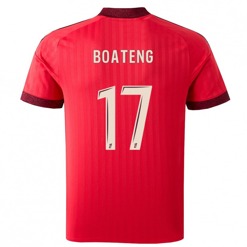 Danxen Herren Jerome Boateng #17 Burgund Rot Weiß Auswärtstrikot Trikot 2026/27 T-Shirt Schweiz