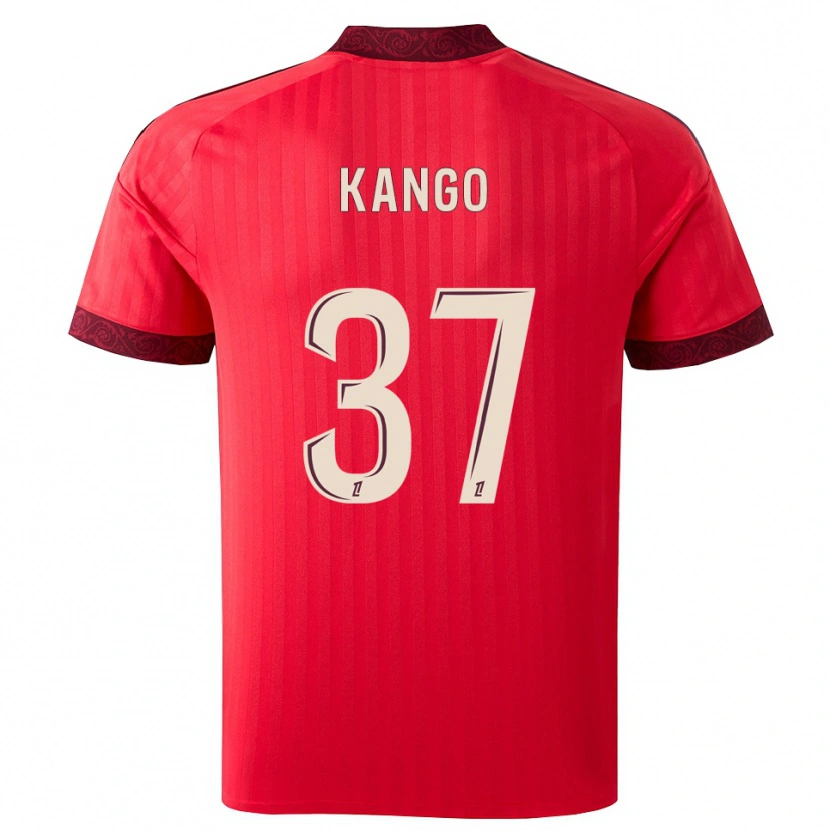 Danxen Herren Steeve Kango #37 Burgund Rot Weiß Auswärtstrikot Trikot 2026/27 T-Shirt Schweiz