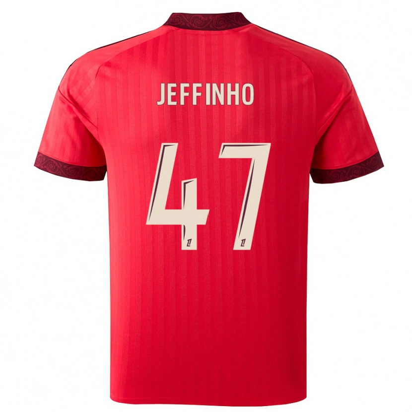 Danxen Herren Jeffinho #47 Burgund Rot Weiß Auswärtstrikot Trikot 2026/27 T-Shirt Schweiz