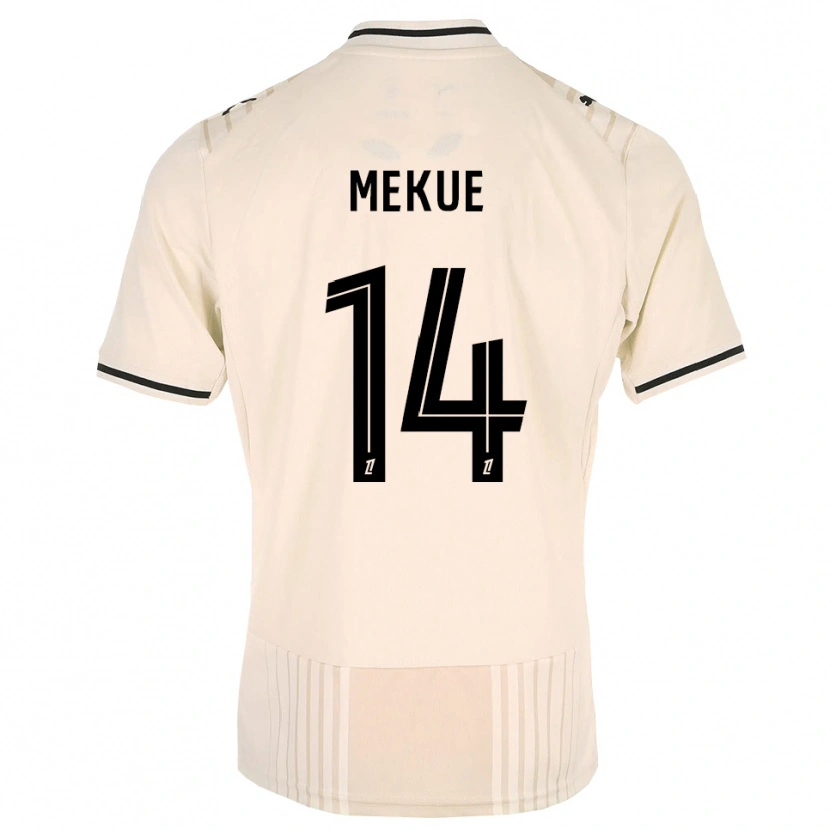 Danxen Herren Florian Mekue #14 Altgold Schwarz Antikweiß Auswärtstrikot Trikot 2026/27 T-Shirt Schweiz