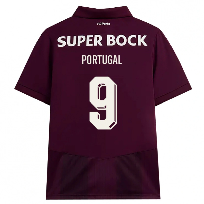 Danxen Herren Tiago Portugal #9 Burgund Weiß Auswärtstrikot Trikot 2026/27 T-Shirt Schweiz