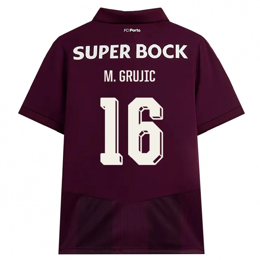 Danxen Herren Marko Grujic #16 Burgund Weiß Auswärtstrikot Trikot 2026/27 T-Shirt Schweiz