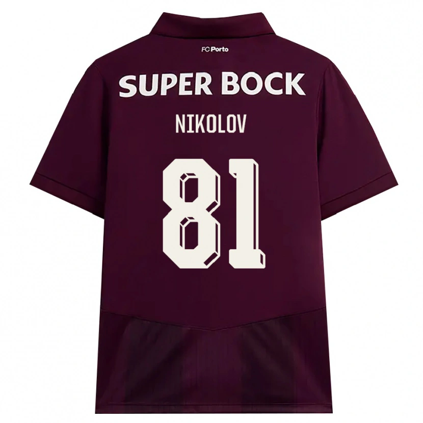 Danxen Herren Antoni Nikolov #81 Burgund Weiß Auswärtstrikot Trikot 2026/27 T-Shirt Schweiz