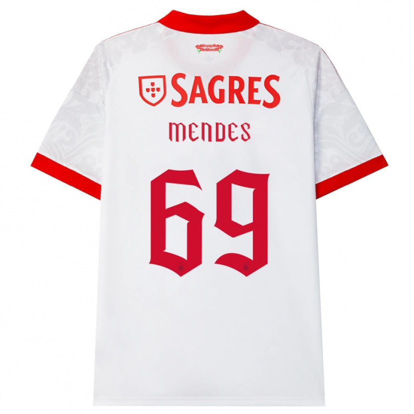 Danxen Herren Vladimir Mendes #69 Weiß Rot Gelb Auswärtstrikot Trikot 2026/27 T-Shirt Schweiz