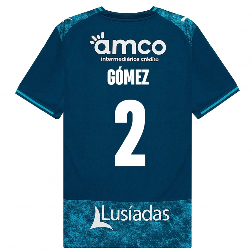 Danxen Herren Víctor Gómez #2 Dunkelschiefergrau Mitteltuerkis Auswärtstrikot Trikot 2026/27 T-Shirt Schweiz