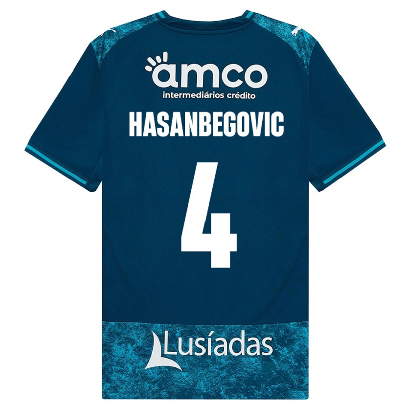 Danxen Herren Melisa Hasanbegović #4 Dunkelschiefergrau Mitteltuerkis Auswärtstrikot Trikot 2026/27 T-Shirt Schweiz