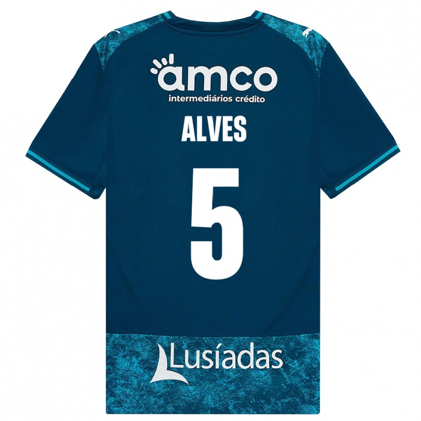 Danxen Herren Eduardo Alves #5 Dunkelschiefergrau Mitteltuerkis Auswärtstrikot Trikot 2026/27 T-Shirt Schweiz