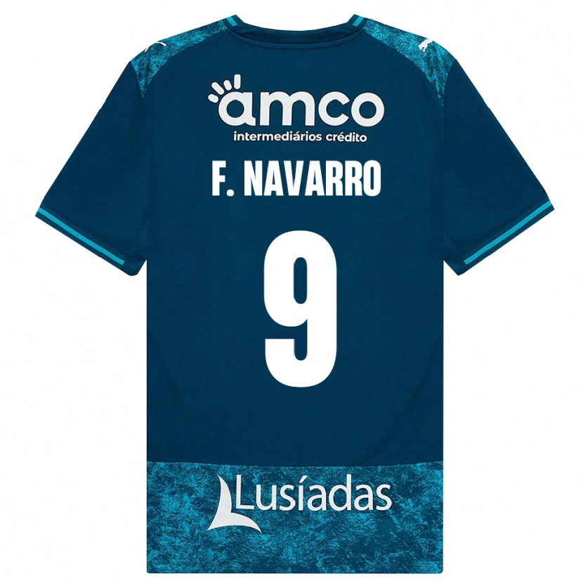 Danxen Herren Fran Navarro #9 Dunkelschiefergrau Mitteltuerkis Auswärtstrikot Trikot 2026/27 T-Shirt Schweiz