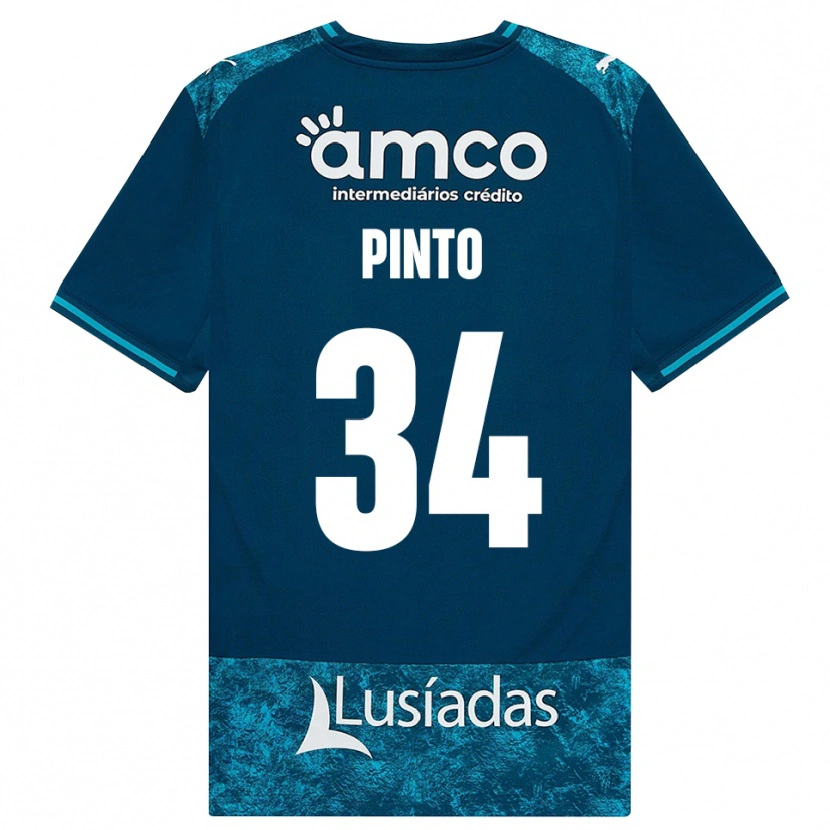 Danxen Herren Ana Pinto #34 Dunkelschiefergrau Mitteltuerkis Auswärtstrikot Trikot 2026/27 T-Shirt Schweiz