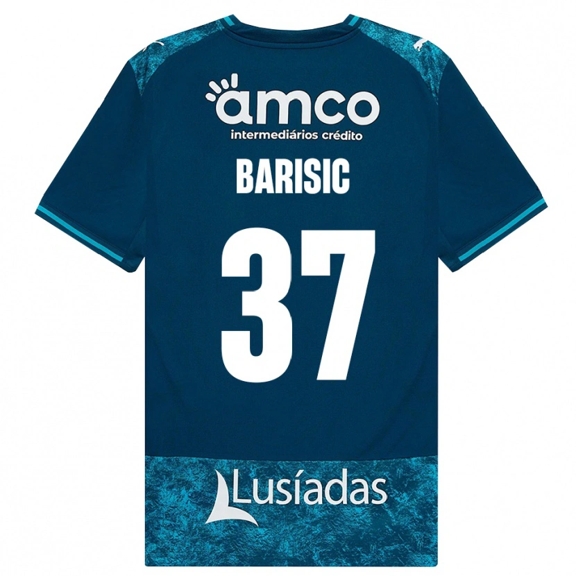 Danxen Herren Adrian Barisic #37 Dunkelschiefergrau Mitteltuerkis Auswärtstrikot Trikot 2026/27 T-Shirt Schweiz