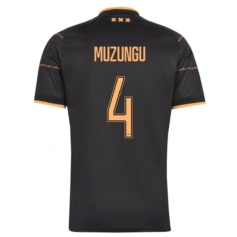 Danxen Herren Marvyn Muzungu #4 Schwarz Orange Auswärtstrikot Trikot 2026/27 T-Shirt Schweiz