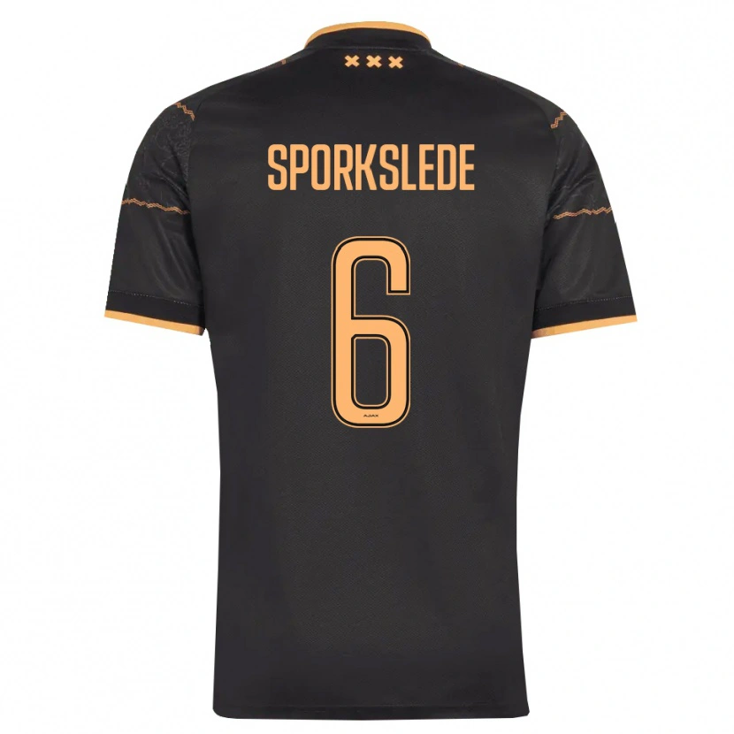 Danxen Herren Fabian Sporkslede #6 Schwarz Orange Auswärtstrikot Trikot 2026/27 T-Shirt Schweiz
