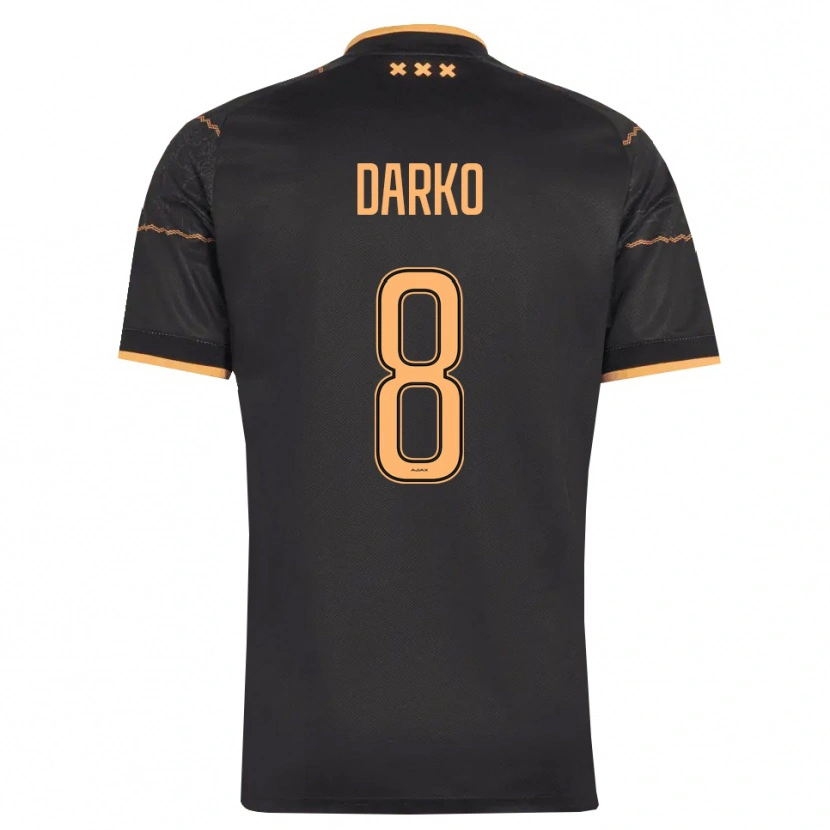 Danxen Herren Denzel Darko #8 Schwarz Orange Auswärtstrikot Trikot 2026/27 T-Shirt Schweiz
