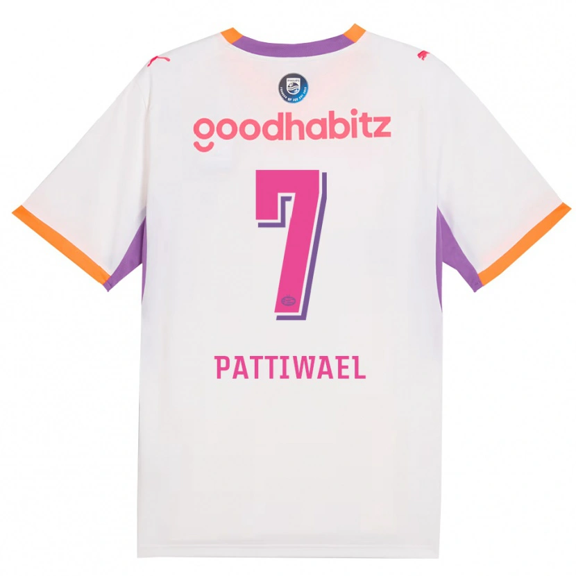 Danxen Herren Naomi Pattiwael #7 Weiß Violett Orange Auswärtstrikot Trikot 2026/27 T-Shirt Schweiz