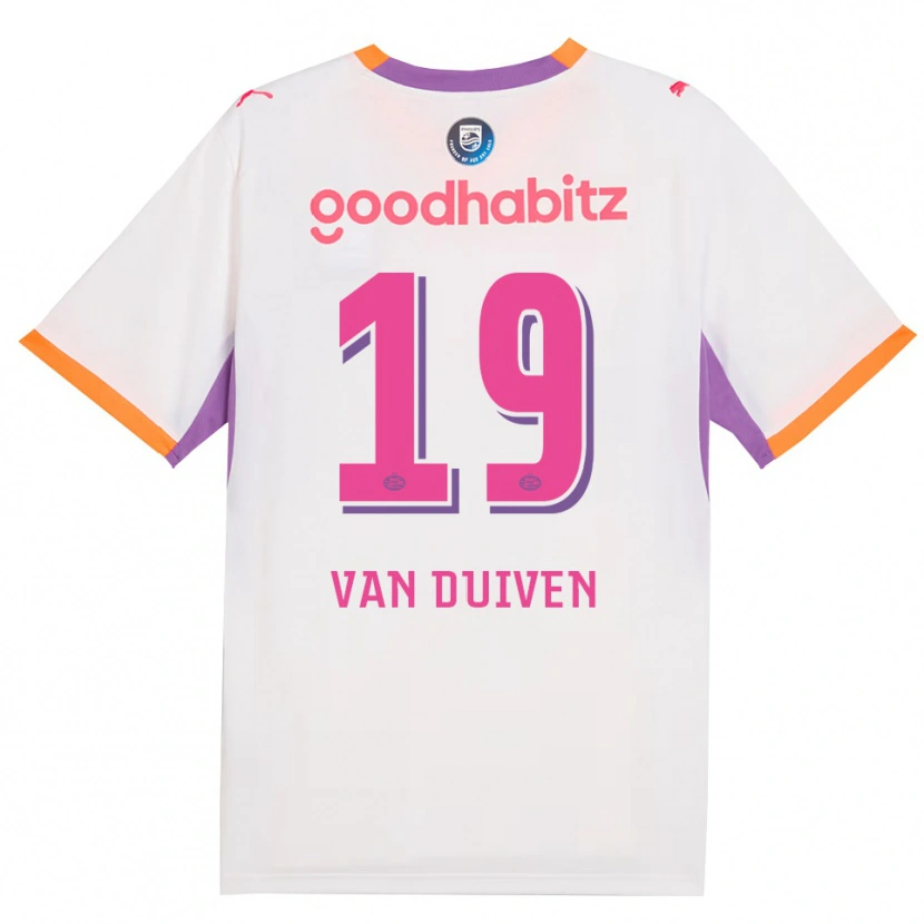 Danxen Herren Jason Van Duiven #19 Weiß Violett Orange Auswärtstrikot Trikot 2026/27 T-Shirt Schweiz