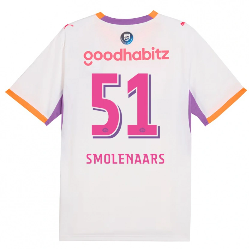 Danxen Herren Tijn Smolenaars #51 Weiß Violett Orange Auswärtstrikot Trikot 2026/27 T-Shirt Schweiz