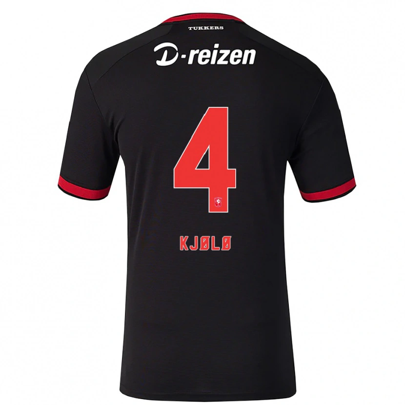 Danxen Herren Mathias Kjølø #4 Rot Weiß Schwarz Auswärtstrikot Trikot 2026/27 T-Shirt Schweiz