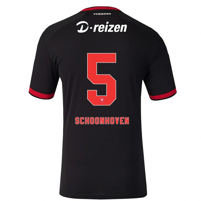 Danxen Herren Roman Schoonhoven #5 Rot Weiß Schwarz Auswärtstrikot Trikot 2026/27 T-Shirt Schweiz