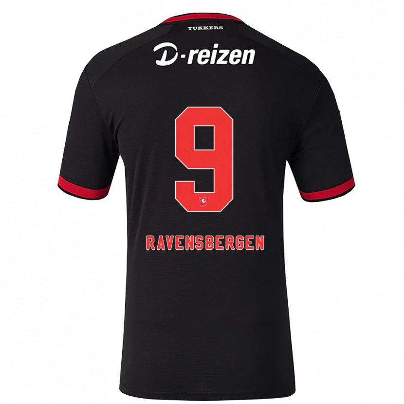 Danxen Herren Jaimy Ravensbergen #9 Rot Weiß Schwarz Auswärtstrikot Trikot 2026/27 T-Shirt Schweiz