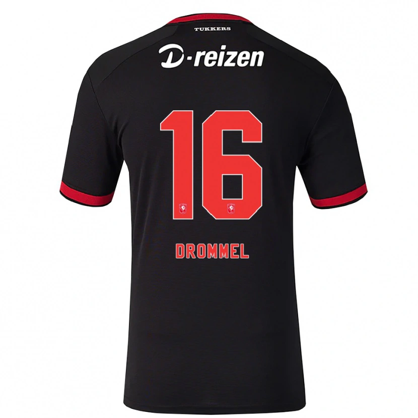 Danxen Herren Joël Drommel #16 Rot Weiß Schwarz Auswärtstrikot Trikot 2026/27 T-Shirt Schweiz