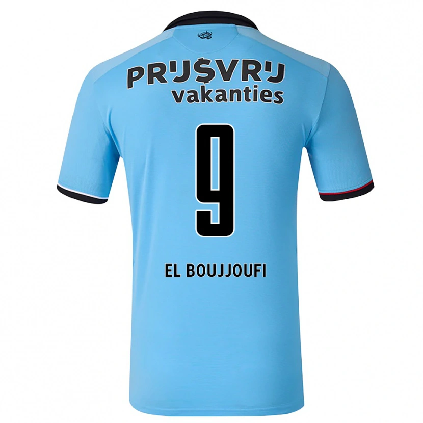 Danxen Herren Adnan El Boujjoufi #9 Tiefhimmelblau Schwarz Rot Auswärtstrikot Trikot 2026/27 T-Shirt Schweiz