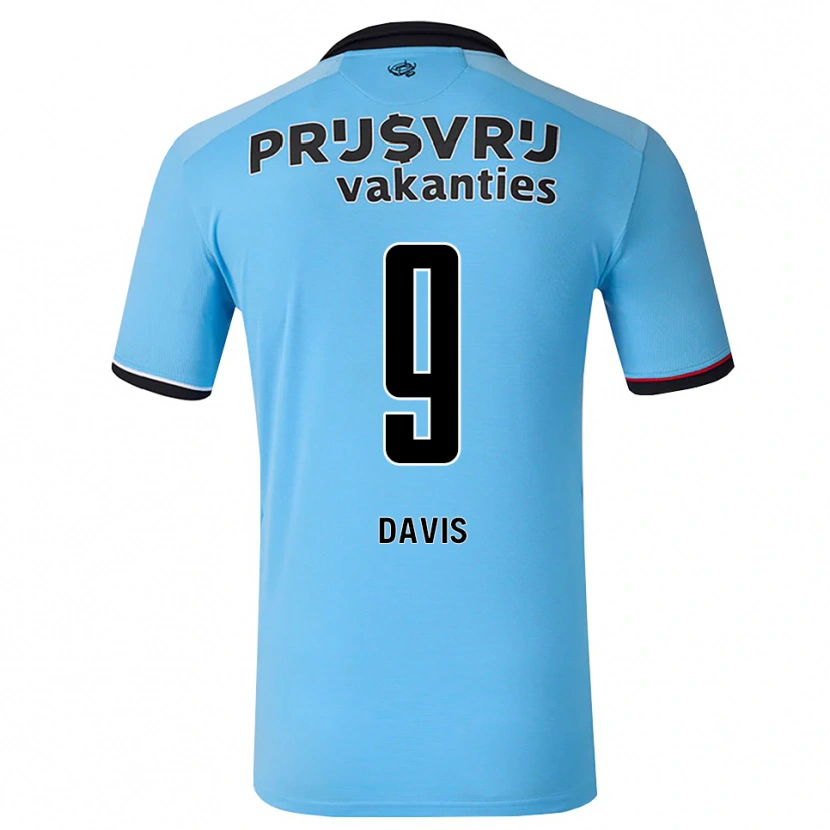 Danxen Herren Kevin Davis #9 Tiefhimmelblau Schwarz Rot Auswärtstrikot Trikot 2026/27 T-Shirt Schweiz