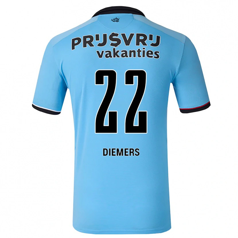 Danxen Herren Mark Diemers #22 Tiefhimmelblau Schwarz Rot Auswärtstrikot Trikot 2026/27 T-Shirt Schweiz