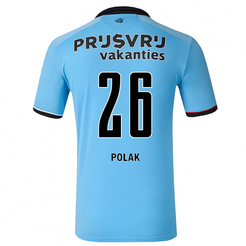Danxen Herren Gio Polak #26 Tiefhimmelblau Schwarz Rot Auswärtstrikot Trikot 2026/27 T-Shirt Schweiz
