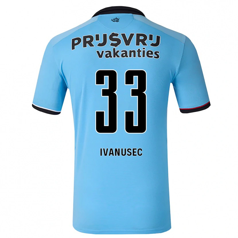 Danxen Herren Luka Ivanušec #33 Tiefhimmelblau Schwarz Rot Auswärtstrikot Trikot 2026/27 T-Shirt Schweiz