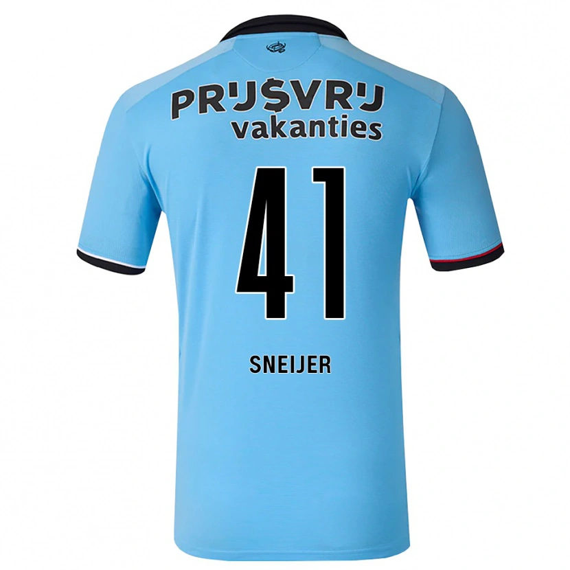 Danxen Herren Zino Sneijer #41 Tiefhimmelblau Schwarz Rot Auswärtstrikot Trikot 2026/27 T-Shirt Schweiz