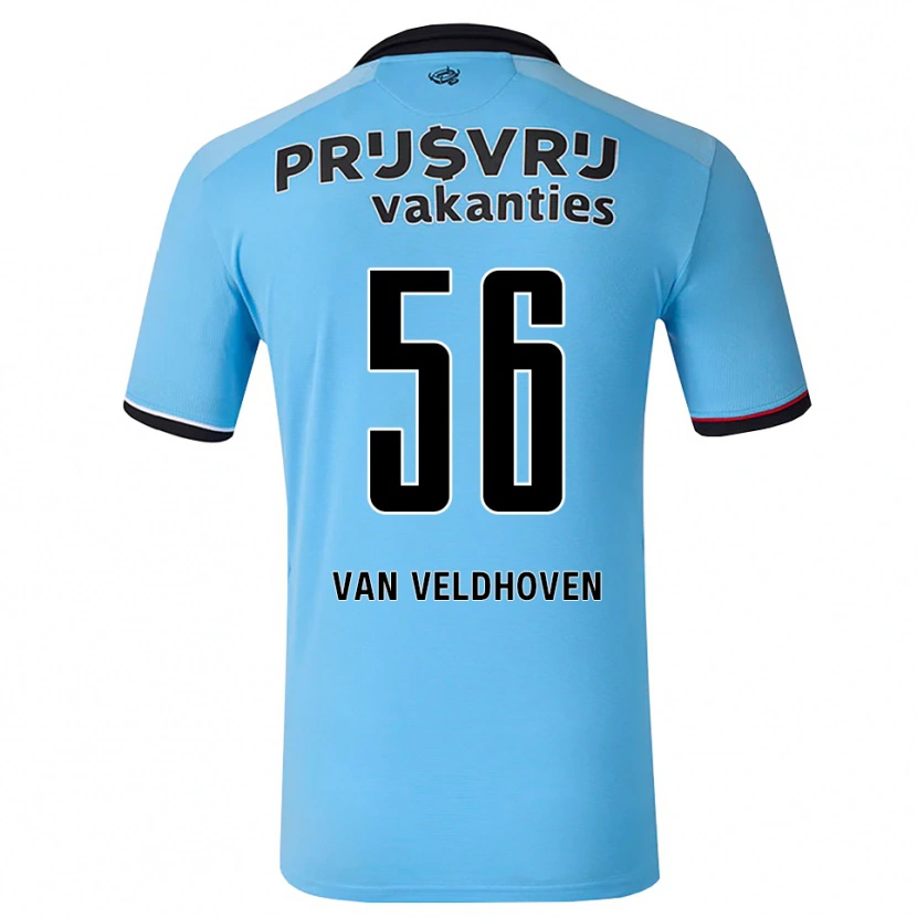 Danxen Herren Kars Van Veldhoven #56 Tiefhimmelblau Schwarz Rot Auswärtstrikot Trikot 2026/27 T-Shirt Schweiz