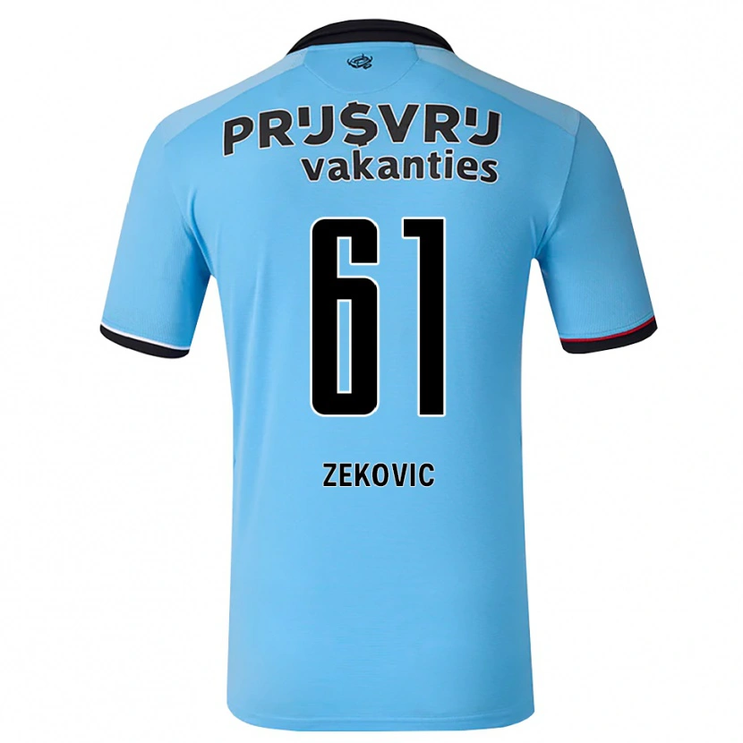Danxen Herren Aleks Zekovic #61 Tiefhimmelblau Schwarz Rot Auswärtstrikot Trikot 2026/27 T-Shirt Schweiz