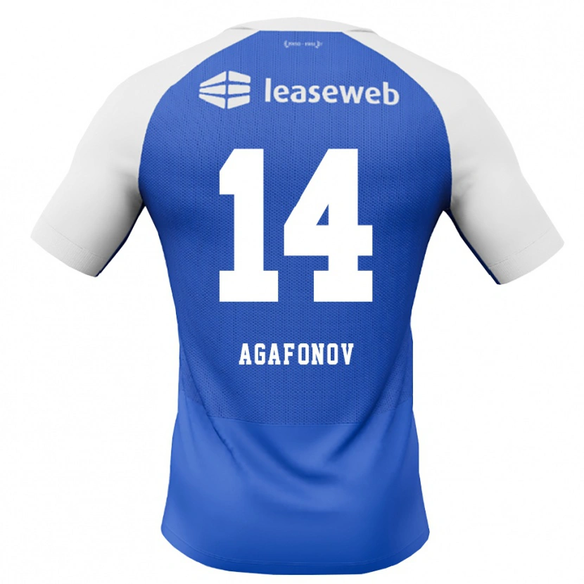 Danxen Herren Anton Agafonov #14 Himmelblau Rot Weiß Auswärtstrikot Trikot 2026/27 T-Shirt Schweiz
