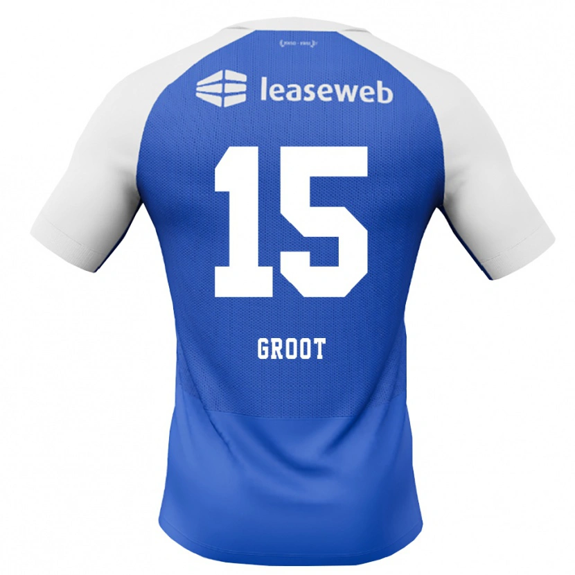Danxen Herren Pleun Groot #15 Himmelblau Rot Weiß Auswärtstrikot Trikot 2026/27 T-Shirt Schweiz