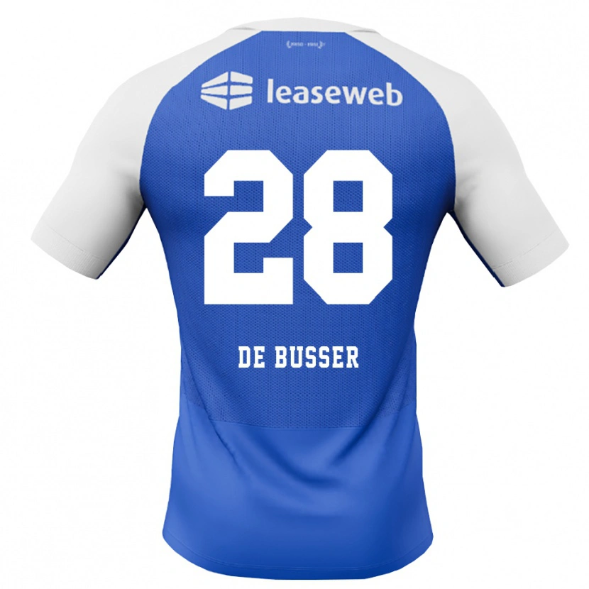 Danxen Herren Jari De Busser #28 Himmelblau Rot Weiß Auswärtstrikot Trikot 2026/27 T-Shirt Schweiz